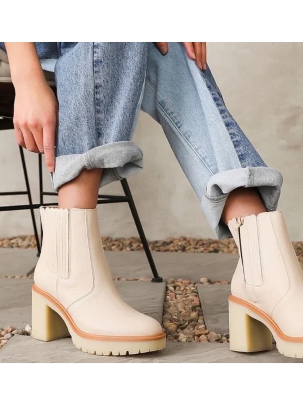 *Like New* OASIS SOCIETY Vegan Leather Anastasia Boot in Natural — 7.5